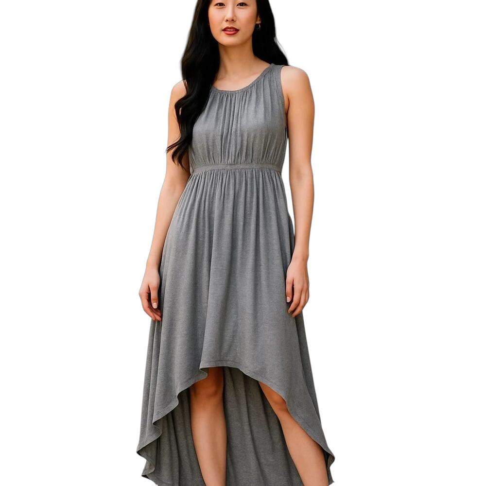 Anthropology THML Dress  Sleeveless High Low Hem Tie Back‎  Neckline  Large